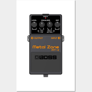 Boss MT-2 Metal Zone Guitar Effect Pedal Posters and Art